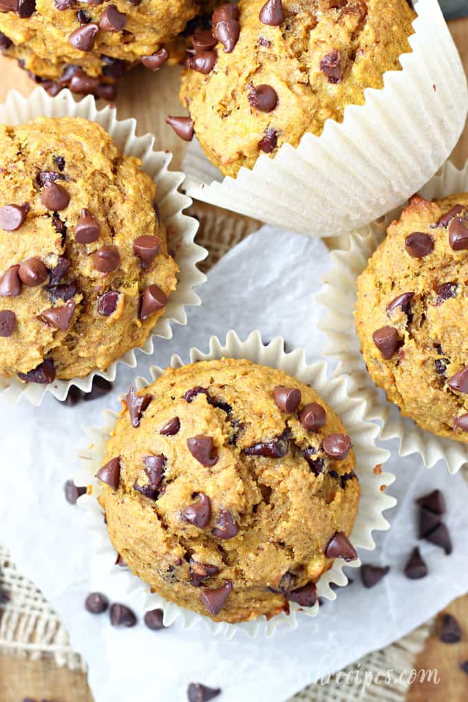 Pumpkin Chocolate Chip Banana Muffins