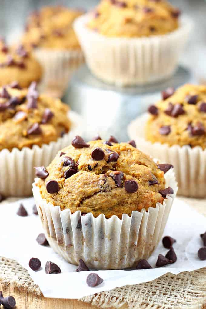 Pumpkin Chocolate Chip Banana Muffins