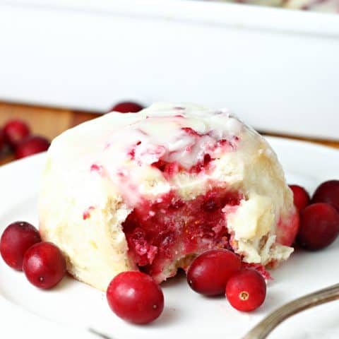 Cranberry Cream Cheese Sweet Rolls feature