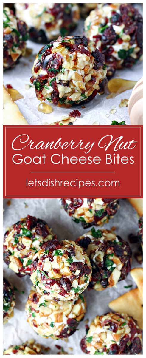 Cranberry Nut Goat Cheese Bites