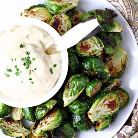 Crispy Brussels Sprouts with Mustard Aioli feature