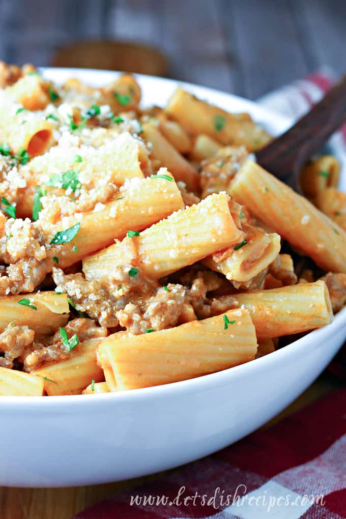 Creamy Sausage Rigatoni