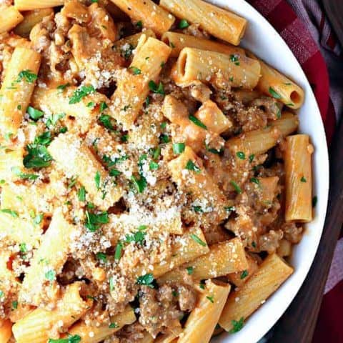 Creamy Sausage Rigatoni feature