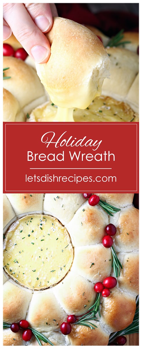 Holiday Bread Wreath Pin