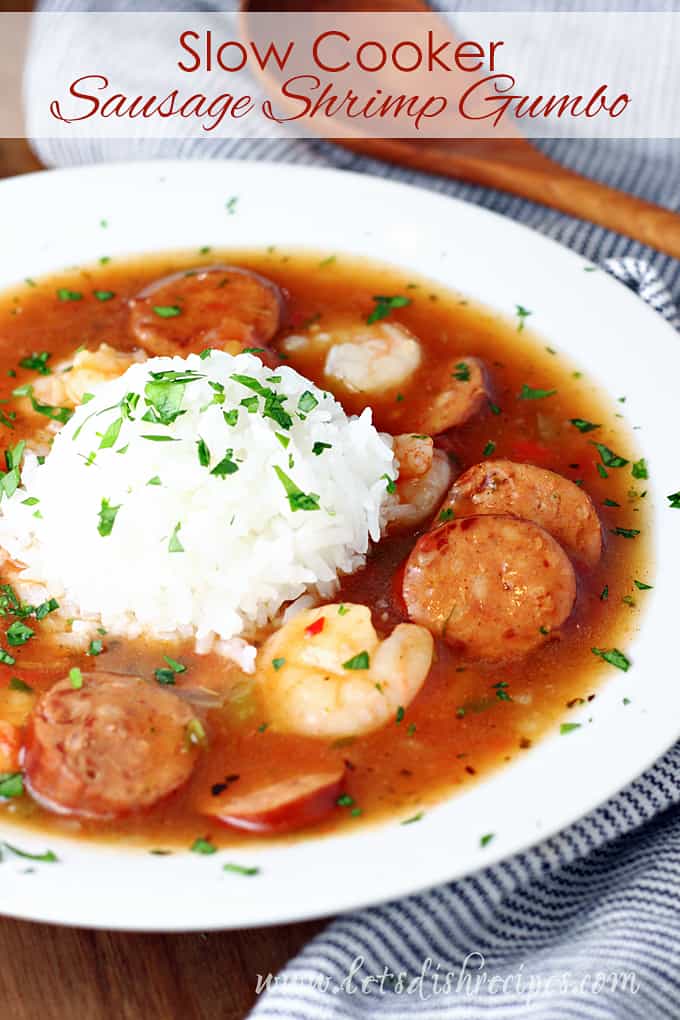 Slow Cooker Sausage and Shrimp Gumbo