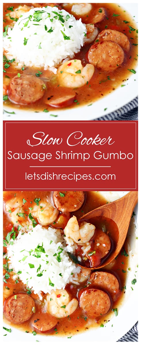 Slow Cooker Sausage and Shrimp Gumbo