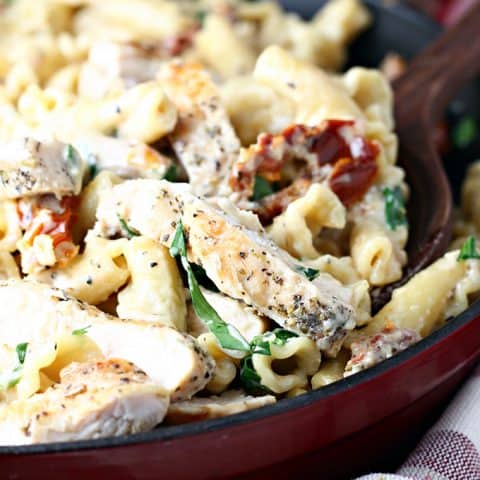 Creamy Tuscan Chicken Pasta feature