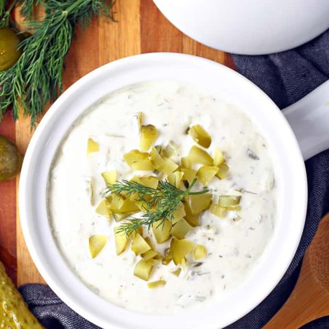 Dill pickle dip feature