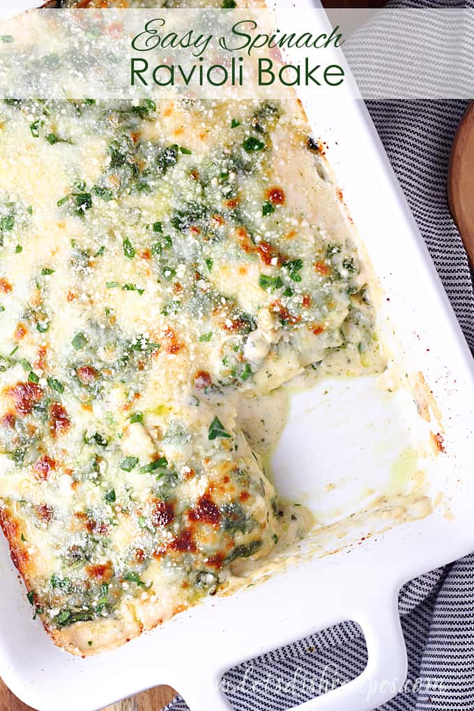 Easy Spinach Ravioli Bake