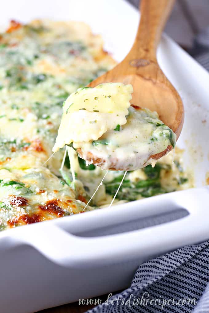 Easy Spinach Ravioli Bake