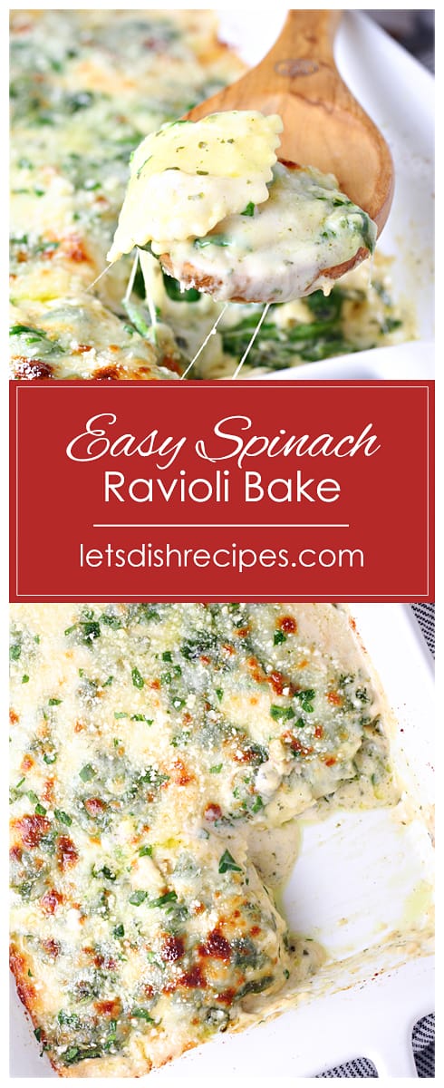 Easy Spinach Ravioli Bake