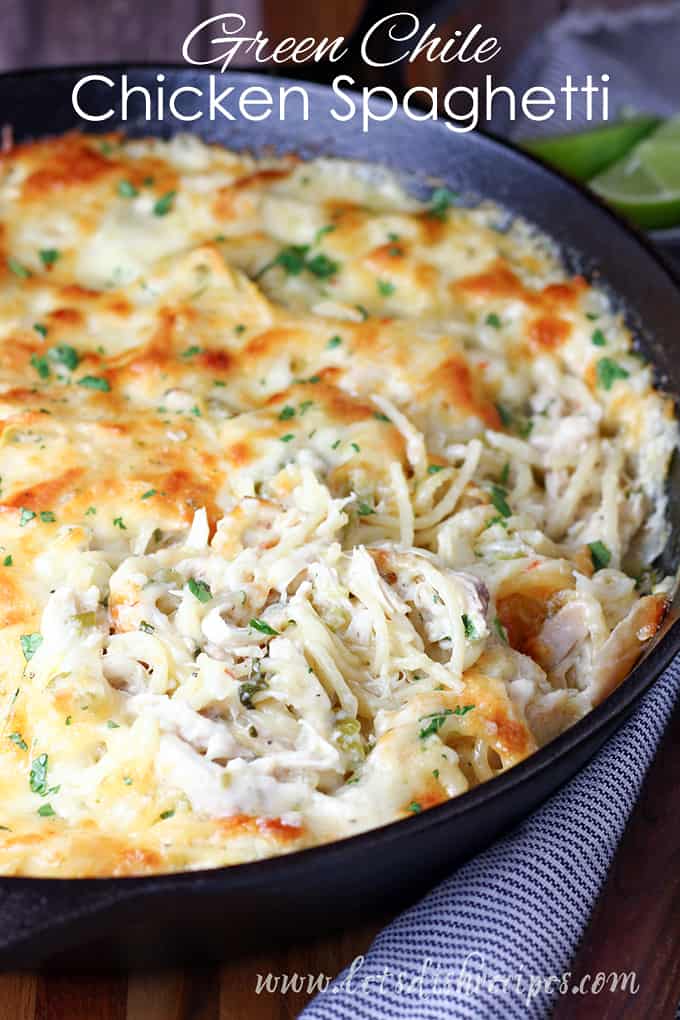 Green Chili Chicken Spaghetti