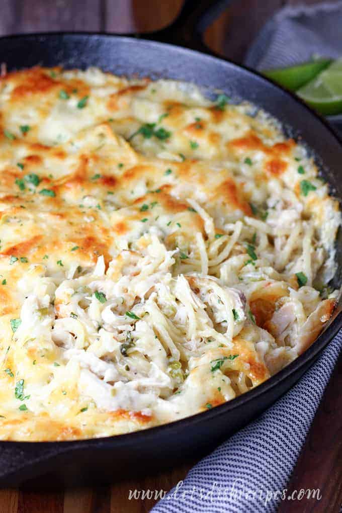 Green Chili Chicken Spaghetti