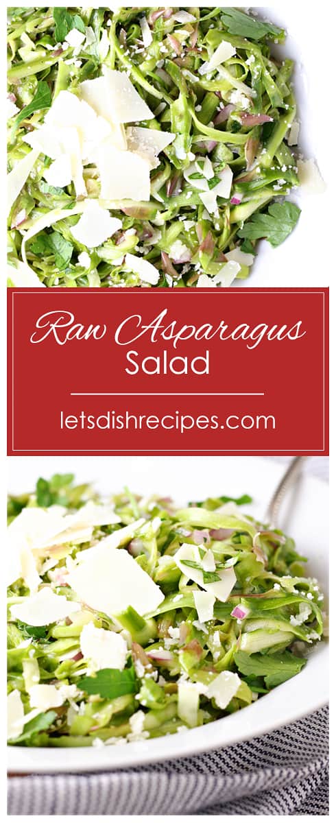 Raw Asparagus Salad Pin Red