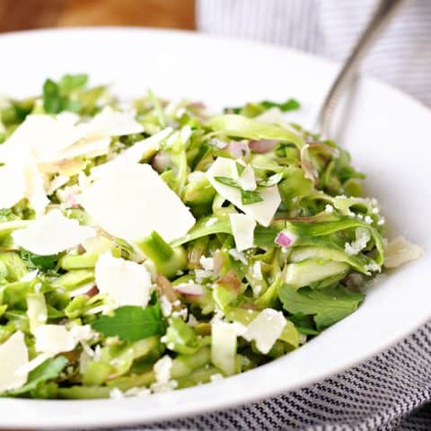 Raw Asparagus Salad with Lemon Vinaigrette feature