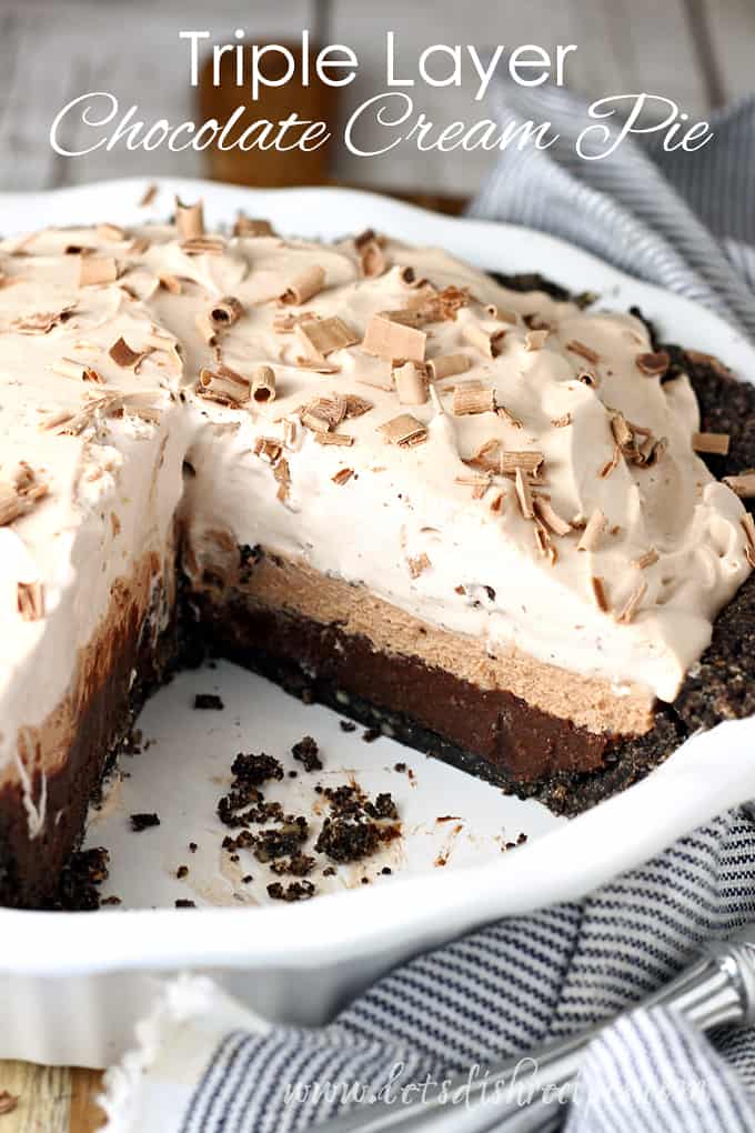 Triple Layer Chocolate Cream Pie