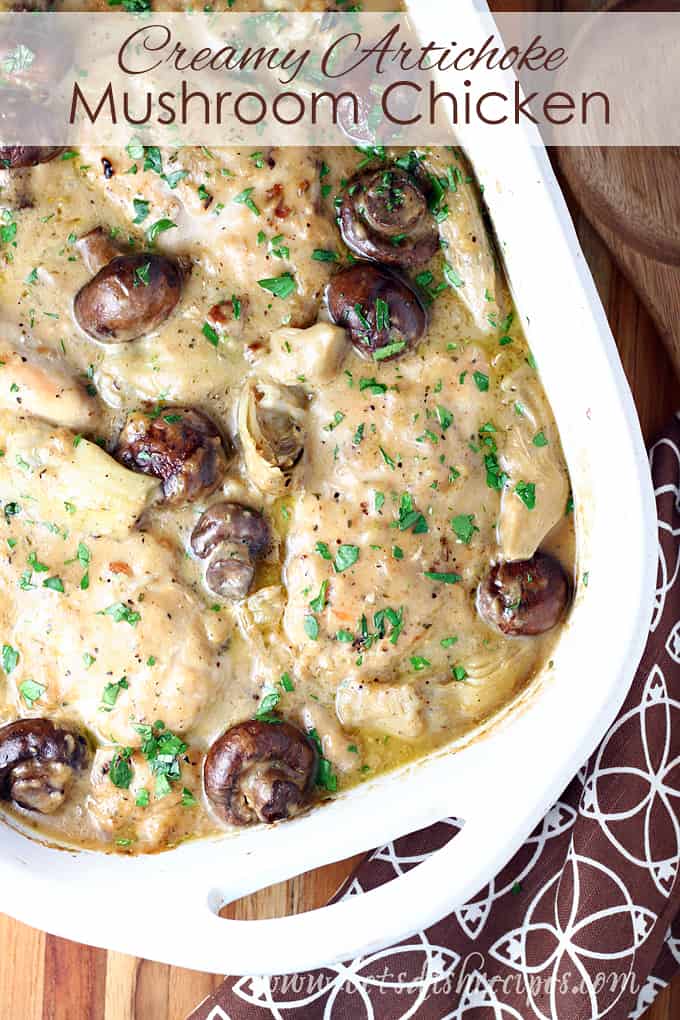 Creamy Artichoke Mushroom Chicken