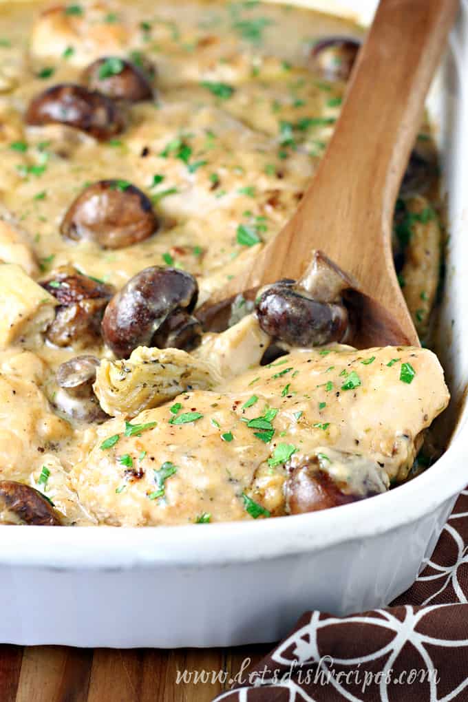 Creamy Artichoke Mushroom Chicken