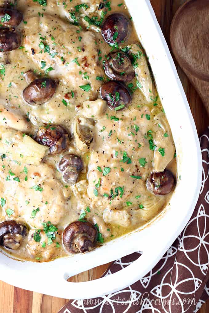 Creamy Artichoke Mushroom Chicken