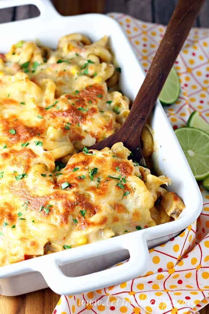 Southwest Chicken Pasta Bake