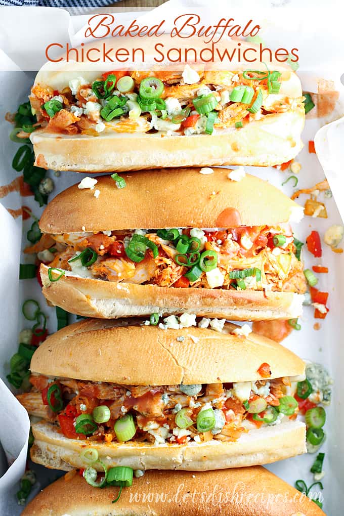 Baked Buffalo Chicken Sandwiches