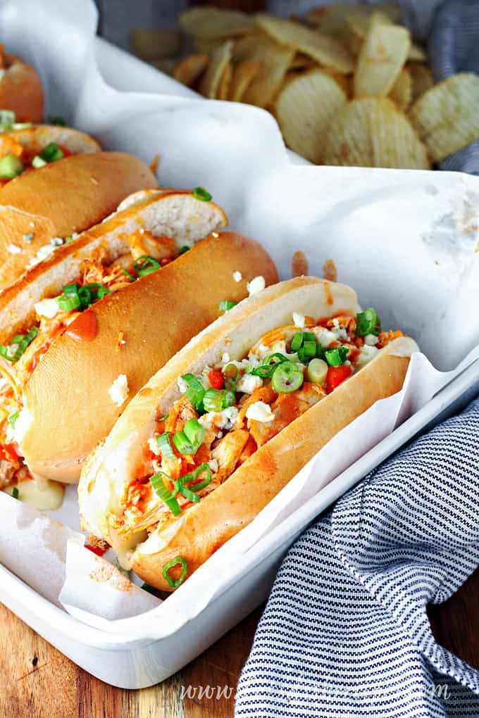 Baked Buffalo Chicken Sandwiches