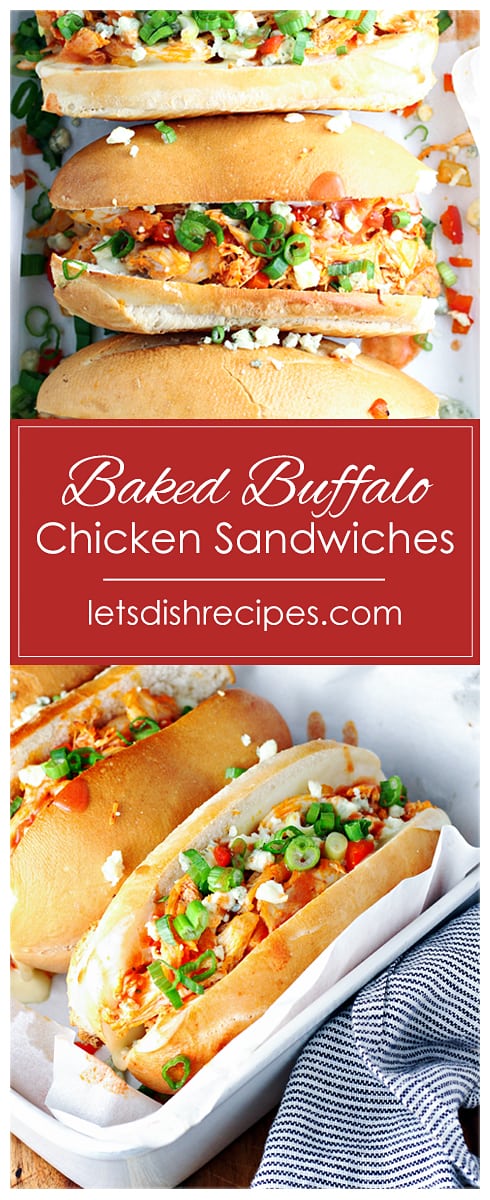 Baked Buffalo Chicken Sandwiches