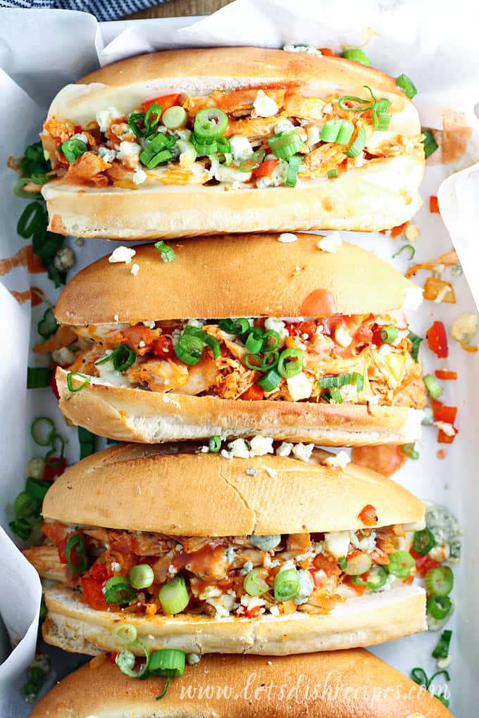 Baked Buffalo Chicken Sandwiches