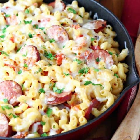 One Pot Sausage Pasta Skillet feautre