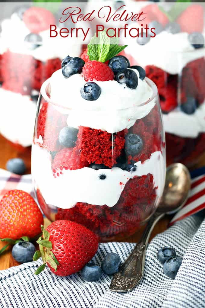 Red Velvet Berry Parfaits