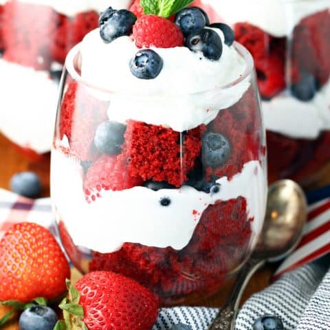 Red Velvet Berry Parfaits feature