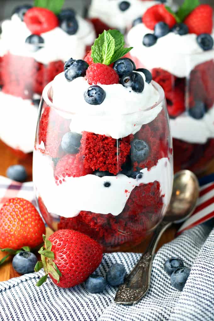 Red Velvet Berry Parfaits