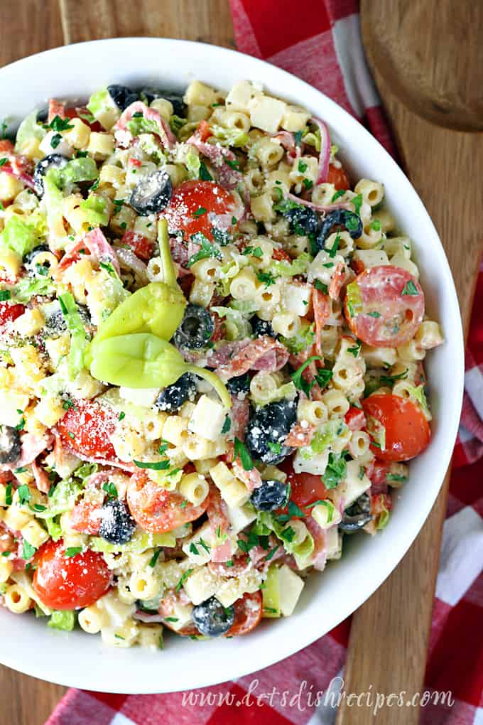 Italian Hoagie Pasta Salad