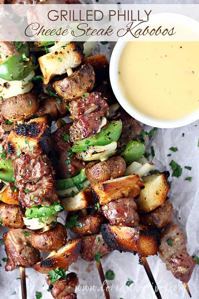 Grilled Philly Cheese Steak Kabobs