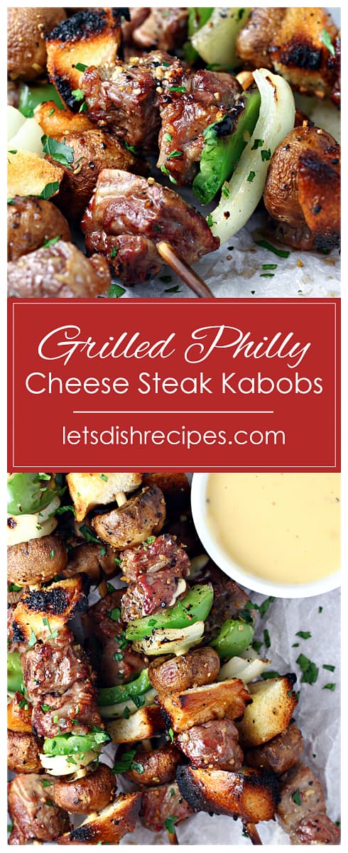 Grilled Philly Cheese Steak Kabobs