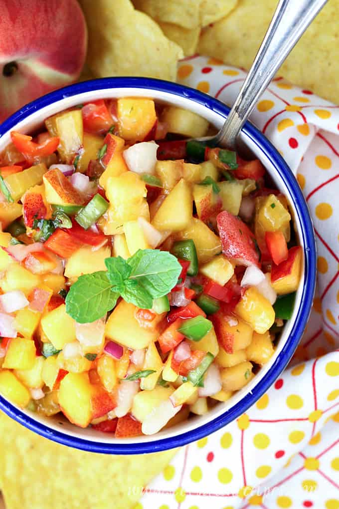 Peach Basil Salsa