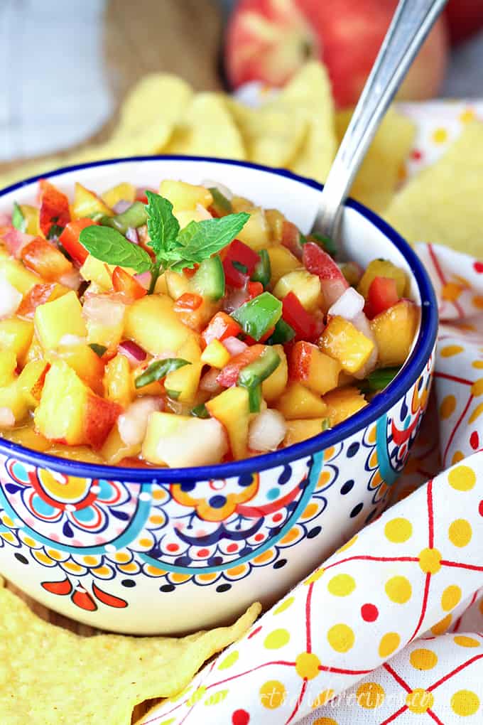 Peach Basil Salsa