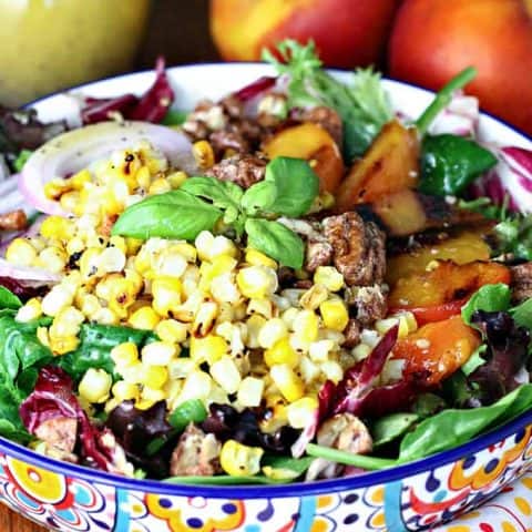 Grilled Corn Peach Salad feature