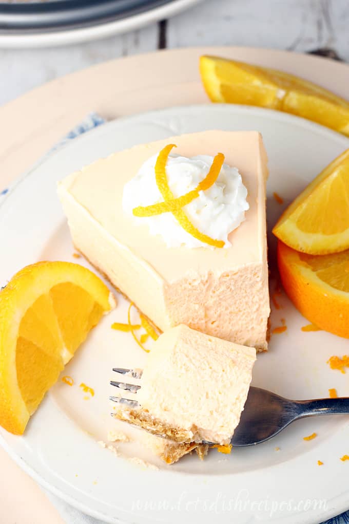 No-Bake Orange Creamsicle Cheesecake