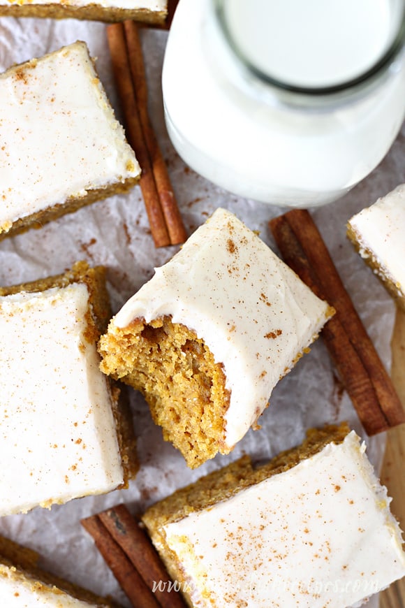 Pumpkin Bars with Cream Cheese Frosting