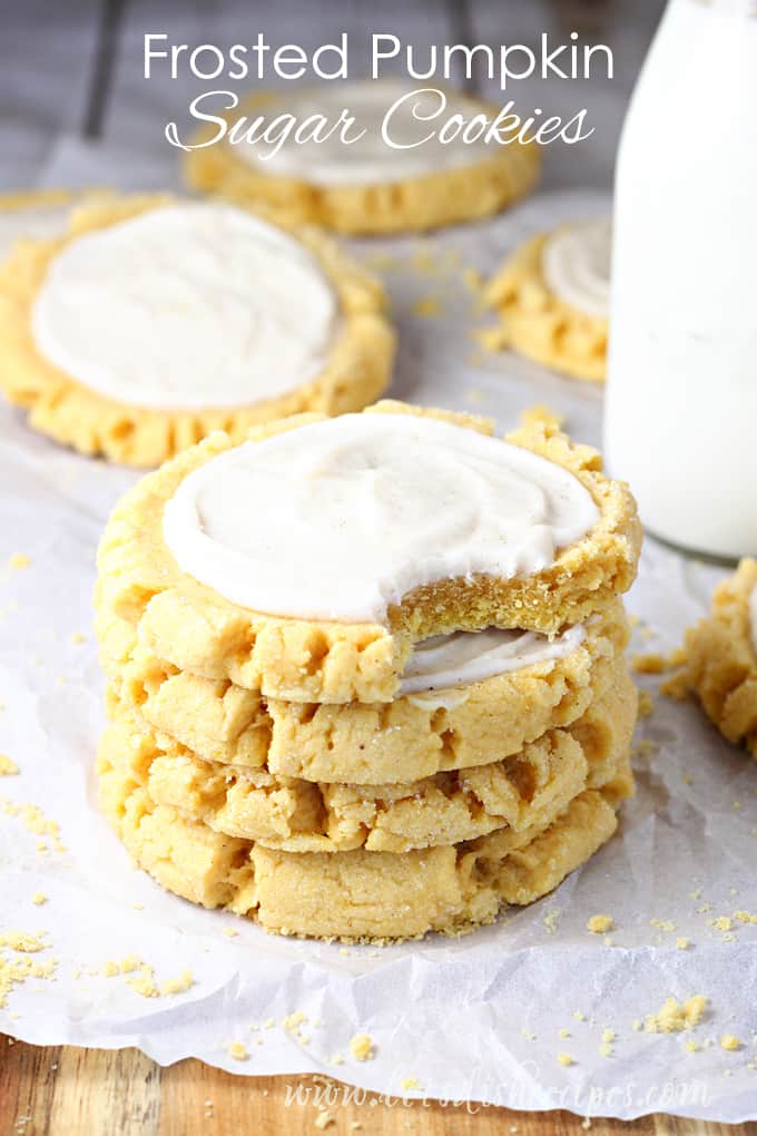 Frosted Pumpkin Sugar Cookies