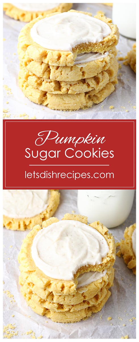 Frosted Pumpkin Sugar Cookies