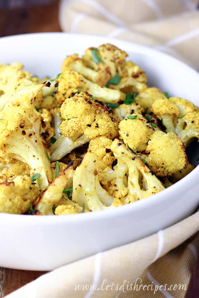 Roasted Curried Cauliflower