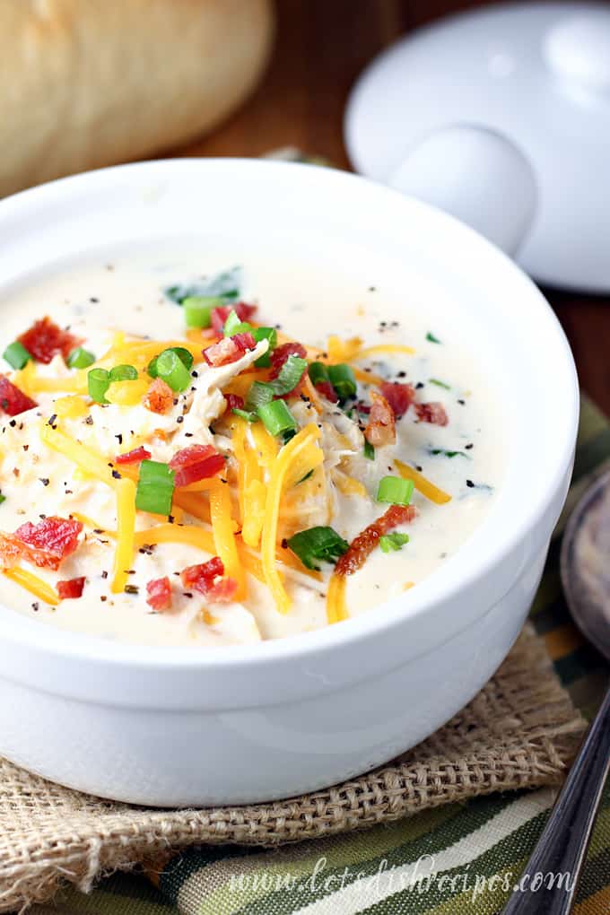 Slow Cooker Chicken Bacon Ranch Soup