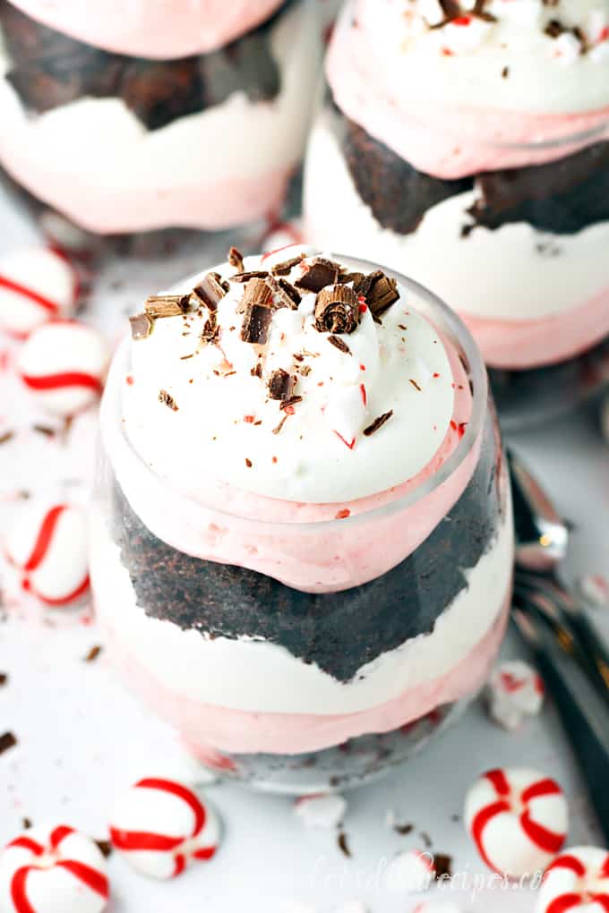 Chocolate Peppermint Cheesecake Parfaits