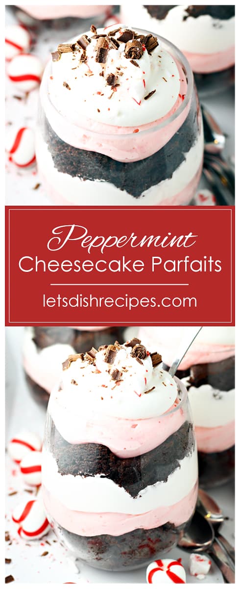 Chocolate Peppermint Cheesecake Parfaits