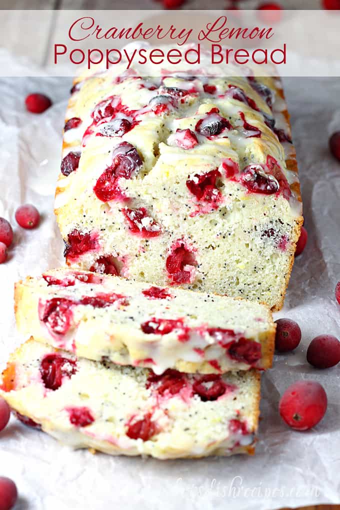 Cranberry Lemon Poppyseed Bread