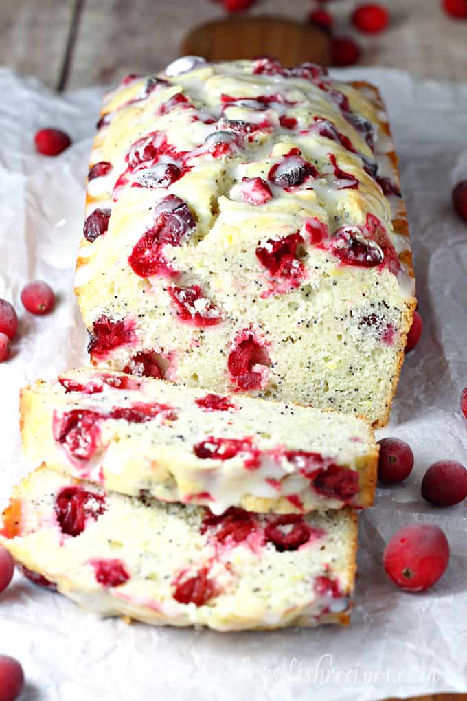 Cranberry Lemon Poppyseed Bread