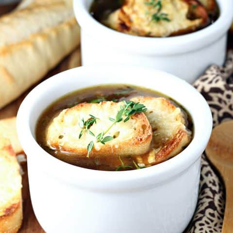 Simple Slow Cooker French Onion Soup feature