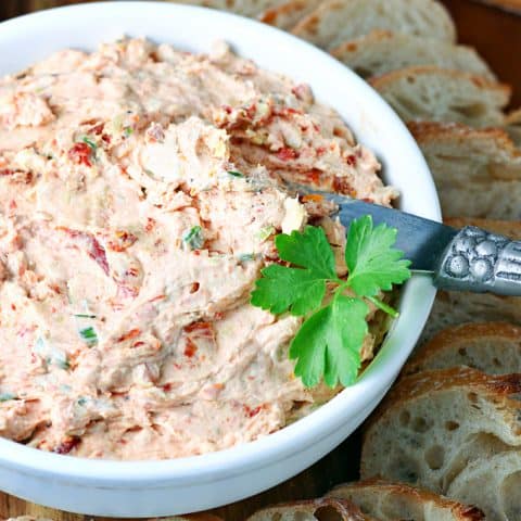 Sundried Tomato Artichoke Dip feature